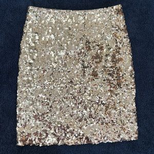 Gold, sequin, pencil skirt